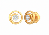 18K Gold & Diamond Women Stud Earring KSK058