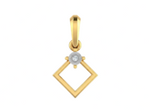 18K Gold & Diamond Solitaire Pendant KSK087