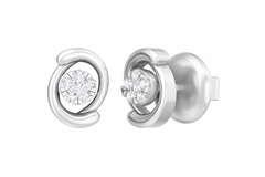 18K Gold & Diamond Women Stud Earring KSK053