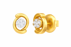 18K Gold & Diamond Women Stud Earring KSK053