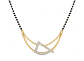 Gold & Diamond Beaded Mangalsutra For Women KRB50043