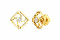 18K Gold & Diamond Women Stud Earring KSK068