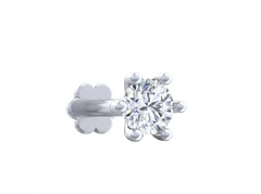 18K गोल्ड और डायमंड स्टड नोज पिन KRK50268