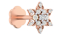 18K Gold & Diamond Stud Nose Pin KRA50037