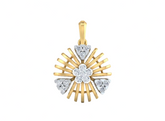 18K Gold & Diamond Floral Pendant Set KRK40198P