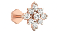 18K Gold & Diamond Stud Nose Pin KRA50104
