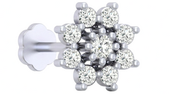 18K Gold & Diamond Stud Nose Pin KRA50066