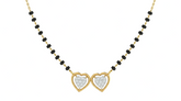 18K Gold & Diamond Heart Mangalsutra For Women KRA90061