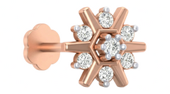 18K Gold & Diamond Stud Nose Pin KRA50044