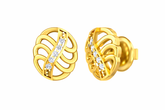 18K Gold & Diamond Women Stud Earring KSK043