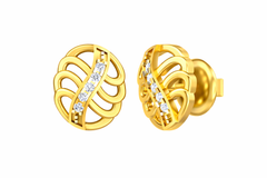 18K Gold & Diamond Women Stud Earring KSK043