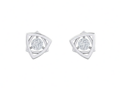 18K Gold & Diamond Solitaire Women Earring KRK30040