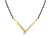 18K Gold & Diamond Beaded Mangalsutra For Women KSK190