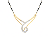 Gold & Diamond Beaded Mangalsutra For Women KRB50035