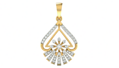 18K Gold & Diamond Floral Pendant Set KRA40169P