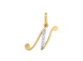 Gold & Diamond Initial Pendant KRC40566