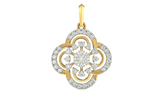 18K Gold & Diamond Floral Pendant Set KRA40170P