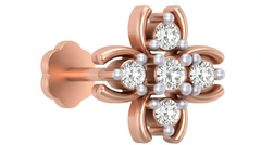 18K Gold & Diamond Stud Nose Pin KRA50034