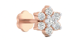 18K Gold & Diamond Stud Nose Pin KRA50020