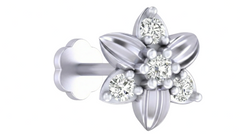 18K Gold & Diamond Stud Nose Pin KRA50281