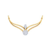 18K Gold & Diamond Dailywear Mangalsutra For Women KRB90032