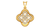 18K Gold & Diamond Floral PENDANT SET KRA40005P