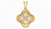 18K Gold & Diamond Floral PENDANT SET KRA40005P