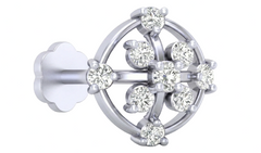 18K Gold & Diamond Stud Nose Pin KRC80304