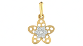 18K Gold & Diamond Floral Pendant Set KRA40147P