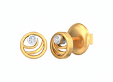 Gold & Diamond Solitaire Women Earring KRC30136