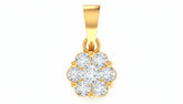18K Gold & Diamond Floral Pendant Set KRA40103P