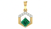 18K Gold & Diamond Gemstone Pendant Set KRA40085P