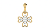 18K Gold & Diamond Floral Pendent Set KRA40083P