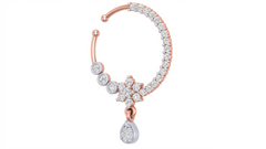18K Gold & Diamond Nose Ring KRC80311