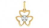 18K Gold & Diamond Floral Pendant Set KRA40137P