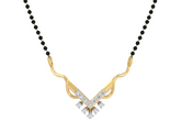 Gold & Diamond Modern Mangalsutra For Women KRB50028