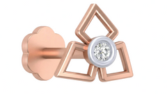 18K Gold & Diamond Stud Nose Pin KRA50141