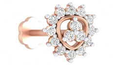 18K Gold & Diamond Stud Nose Pin KRA50256