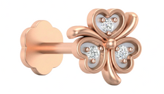 18K Gold & Diamond Stud Nose Pin KRA50038