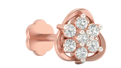 18K Gold & Diamond Stud Nose Pin KRA50022