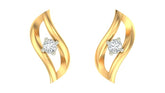 18K Gold & Diamond Women Dailywear Earring KER-86