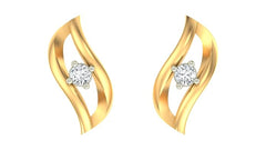 18K Gold & Diamond Women Dailywear Earring KER-86