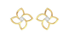 18K Gold & Diamond Women Stud Earring KER-45