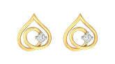 18K Gold & Diamond Women Dailywear Earring KER-42