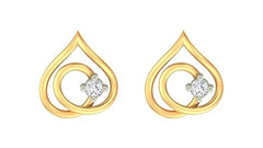 18K Gold & Diamond Women Dailywear Earring KER-42
