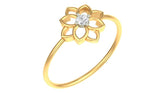 18K Gold & Diamond Dailywear Ring For Women KLR-170