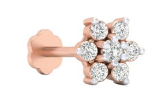 18K Gold & Diamond Stud Nose Pin KRA50009