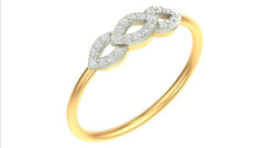 18K Gold & Diamond Dailywear Ring For Women KLR-165