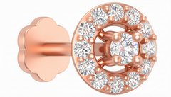 18K Gold & Diamond Round Nose Pin KRA50170A