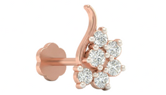 18K Gold & Diamond Stud Nose Pin KRA50175